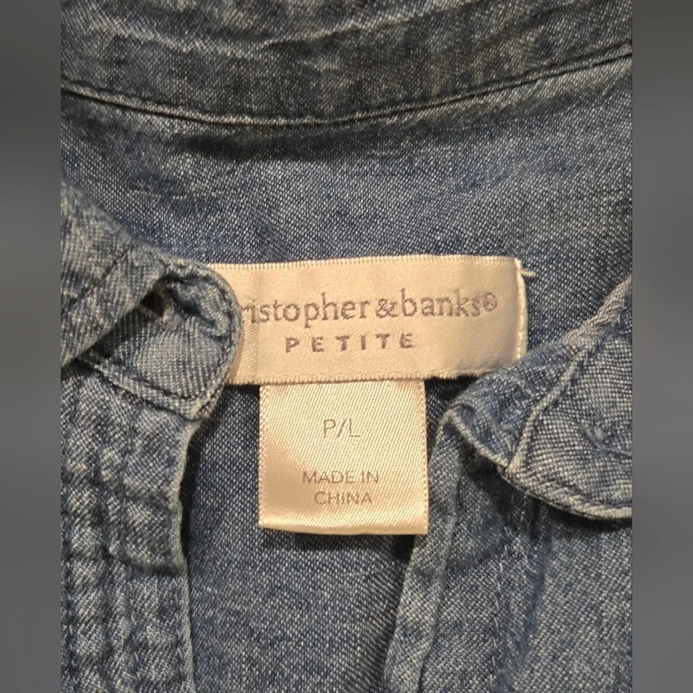 Christopher & Banks Denim Button-Up Shirt